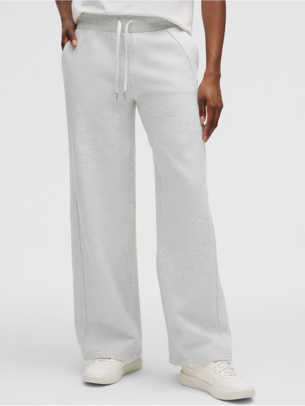 lululemon athletica Wide-Leg Drawstring Sweatpants - Light Gray